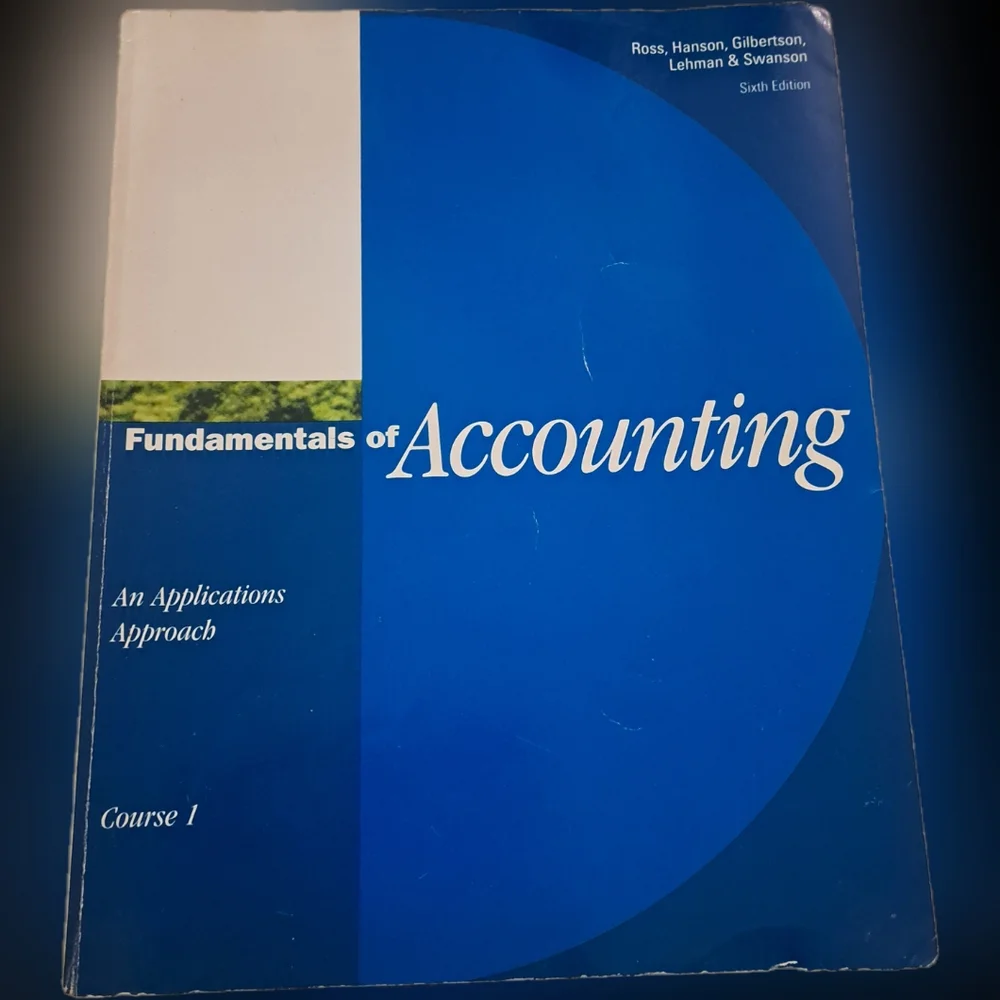 Fundamentals of Accounting An Application Approach 1995 Used Copy